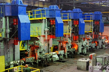 Production of rolled steel at Izhstal's bar and wire rolling mill #250