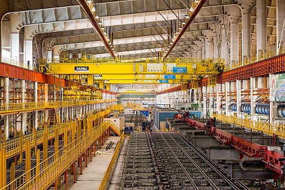 Conveyor line at Chelyabinsk Metallurgical Plant’s universal rolling mill